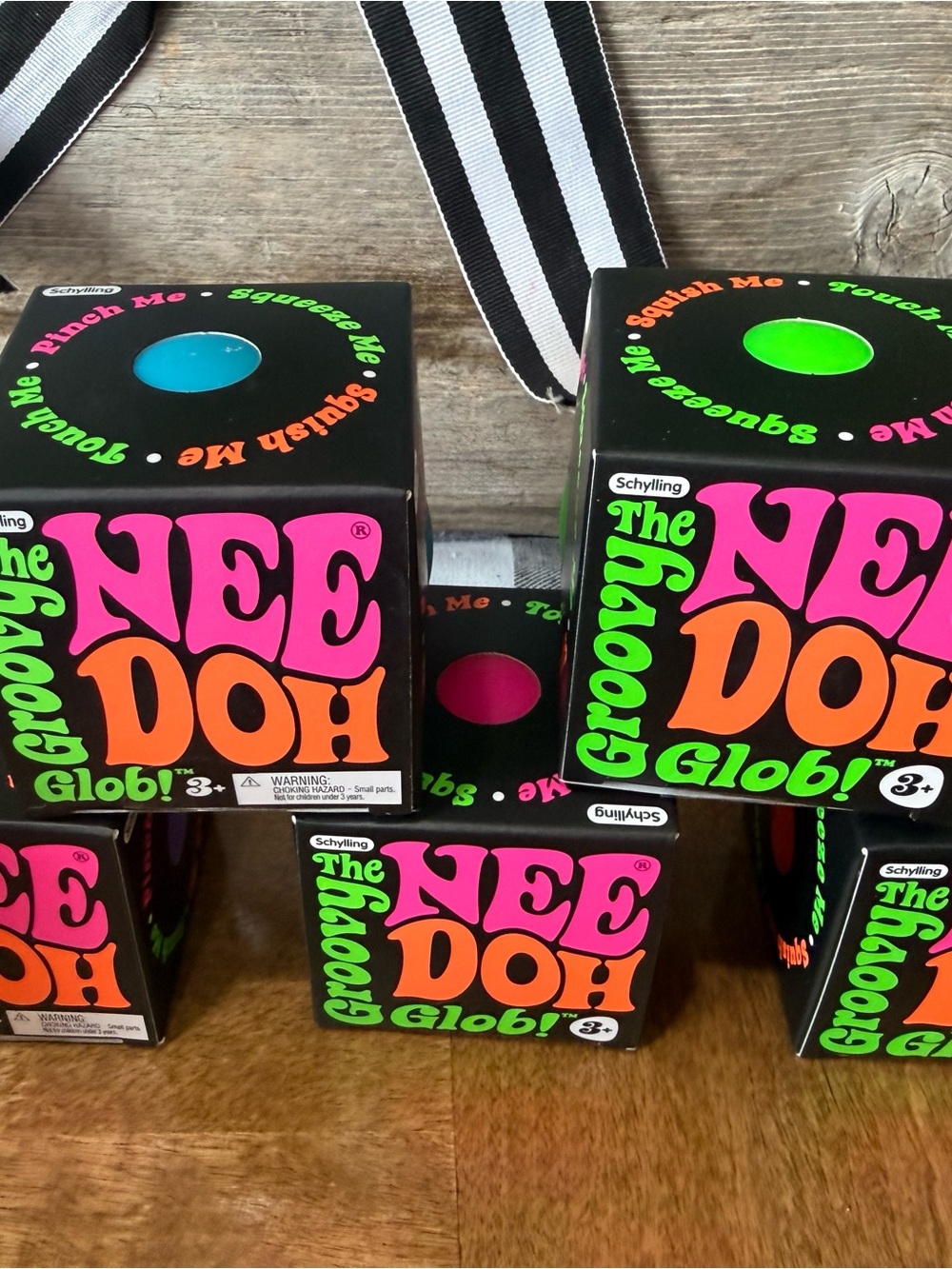 NeeDoh Glob! Stress Relief Squeeze Ball bundle -pink, blue, orange, green,purple